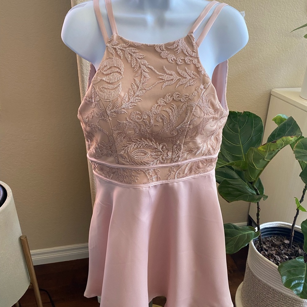 Speechless Printed Womens Light Pink Dress